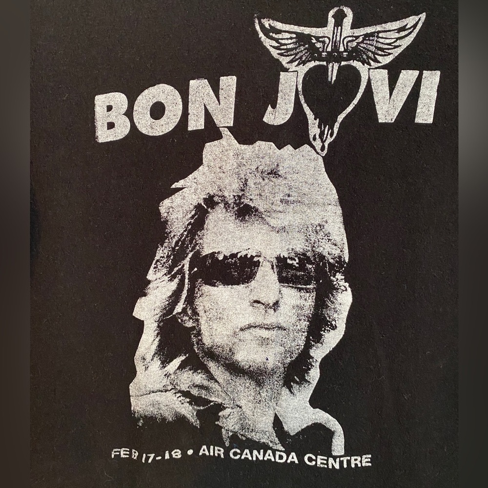 Bon Jovi Black T-Shirt Adult Med Air Canada Centre Concert - Picture 4 of 9